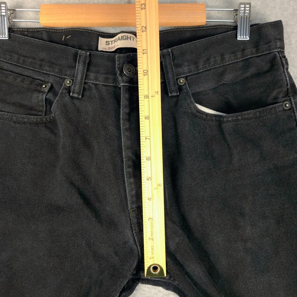 Levis 505 Straight Fit Jeans Mens Black Denim Pants 00505 34x34 (Fits 34x32)